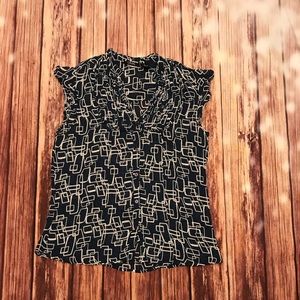 Flutter, cap-sleeve blouse